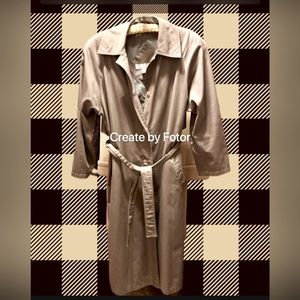 BREM Rainwear Womens Size 10 Trench Coat Belt Khaki